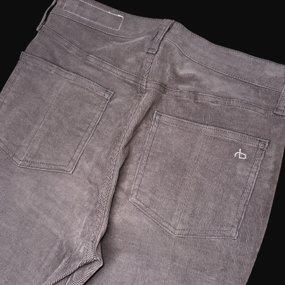 Rag & Bone High Rise Skinny Corduroy Pants Nickle Grey Mauve W1532O764NIC 27